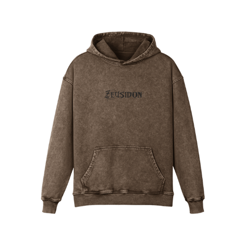 Zeusidon Faded Hoodie - Iron Eclipse